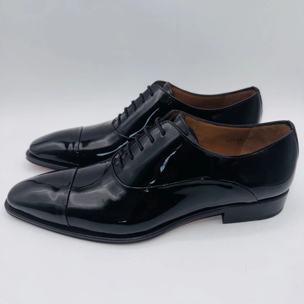 Mezlan Formal Oxfords Men's‎ Size 8.5 Black Patent Leather